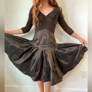 Tadashi Shoji Collection Brown Formal Fit and Flare Dress. Size 4